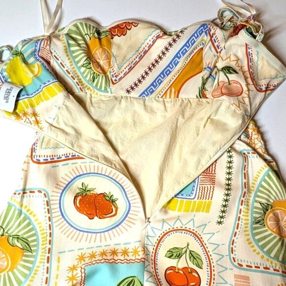 Seven Wonders Dress Fruit Maxi Whimsy Tropical Vacation Resort Beach Women Small - Picture 13 of 14